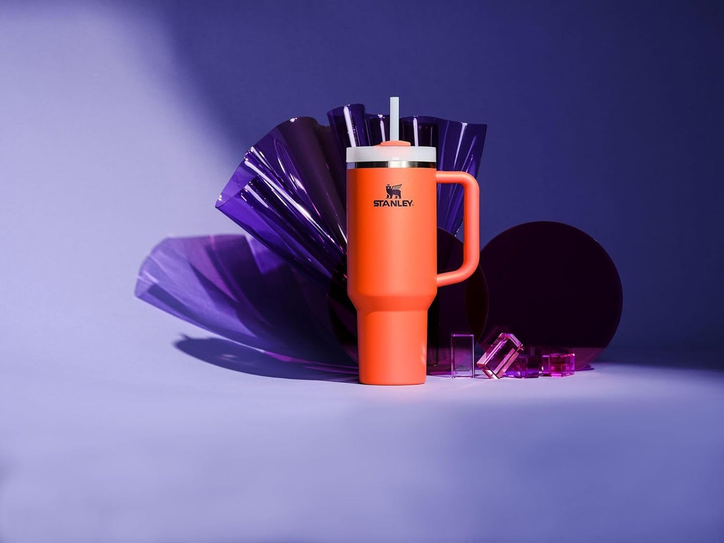 STANLEY Quencher H2.0 Tumbler with Handle and Straw 40 oz | Flowstate 3-Position Lid | Cup Holder Compatible for Travel | Insulated Stainless Steel Cup | BPA-Free | Tigerlily Plum