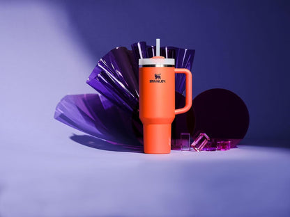 STANLEY Quencher H2.0 Tumbler with Handle and Straw 40 oz | Flowstate 3-Position Lid | Cup Holder Compatible for Travel | Insulated Stainless Steel Cup | BPA-Free | Tigerlily Plum