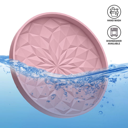 ME.FAN Car Coasters for Cup Holders [4 Pack] - 2.75In Silicone Auto Mug Mats - Universal Non-Slip Recessed Car Interior AccessoriesDusty Rose