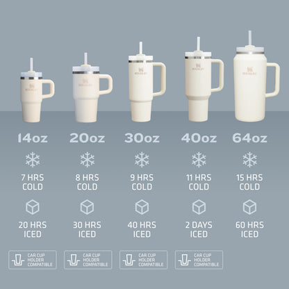 STANLEY Quencher H2.0 Tumbler with Handle and Straw 40 oz | Flowstate 3-Position Lid | Cup Holder Compatible for Travel | Insulated Stainless Steel Cup | BPA-Free | Tigerlily Plum